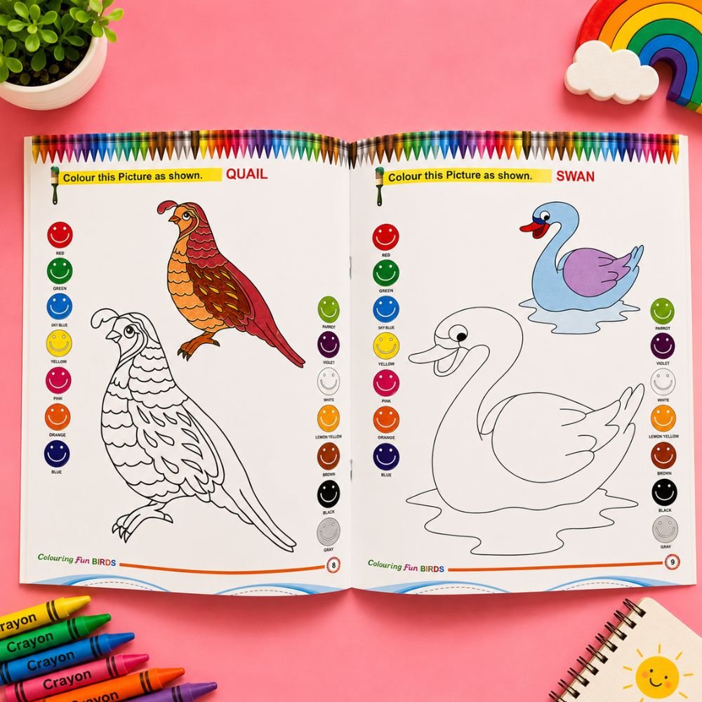 Birds Colouring Book for Kids – Fun & Creative Learning Activity Book | Suvarnashree - Image 4
