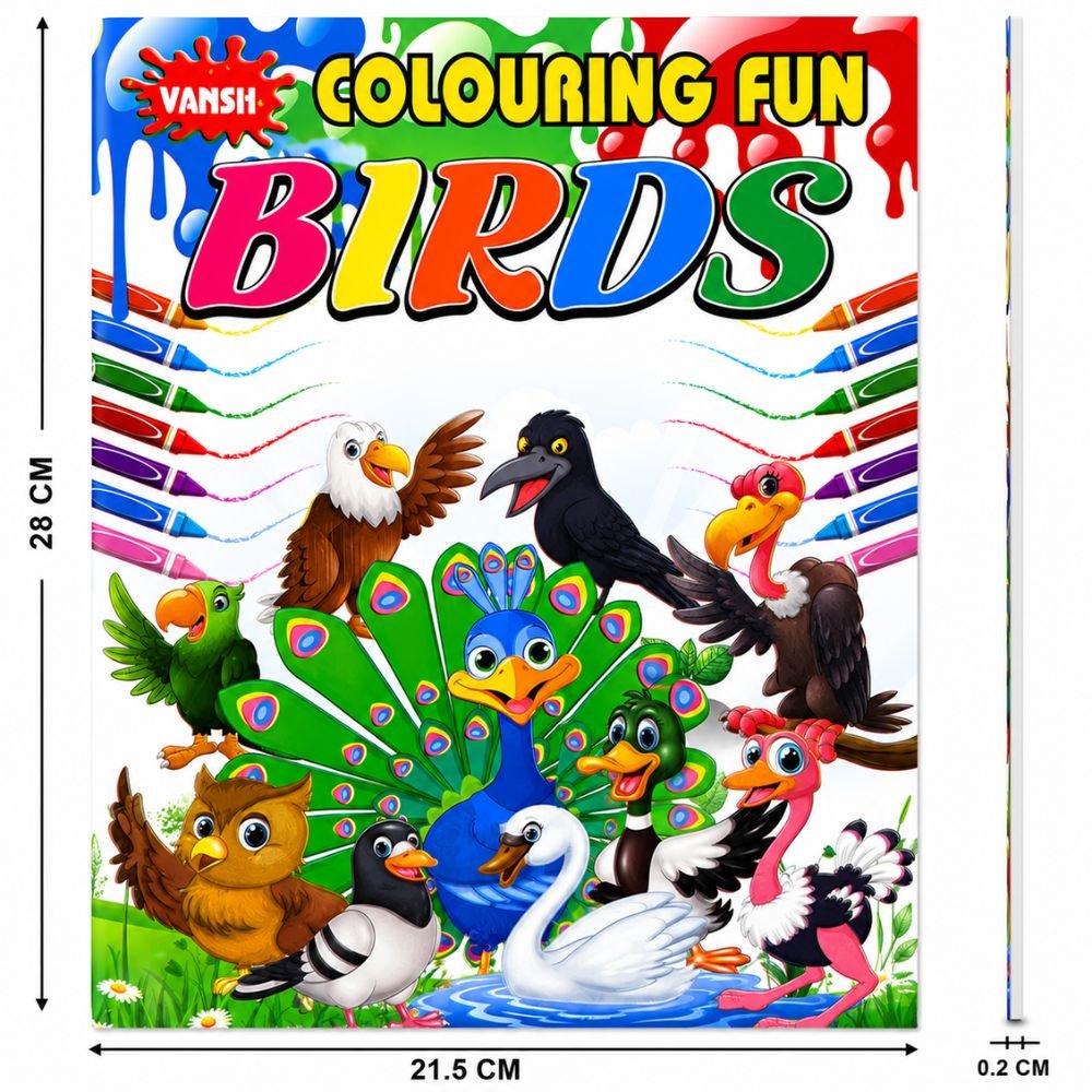 Birds Colouring Book for Kids – Fun & Creative Learning Activity Book | Suvarnashree - Image 3