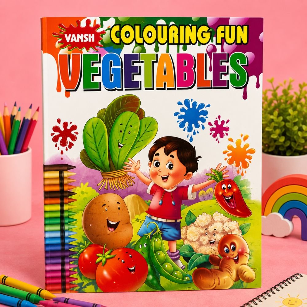 Vegetables Colouring Book for Kids – Fun & Creative Learning Activity Book | Suvarnashree