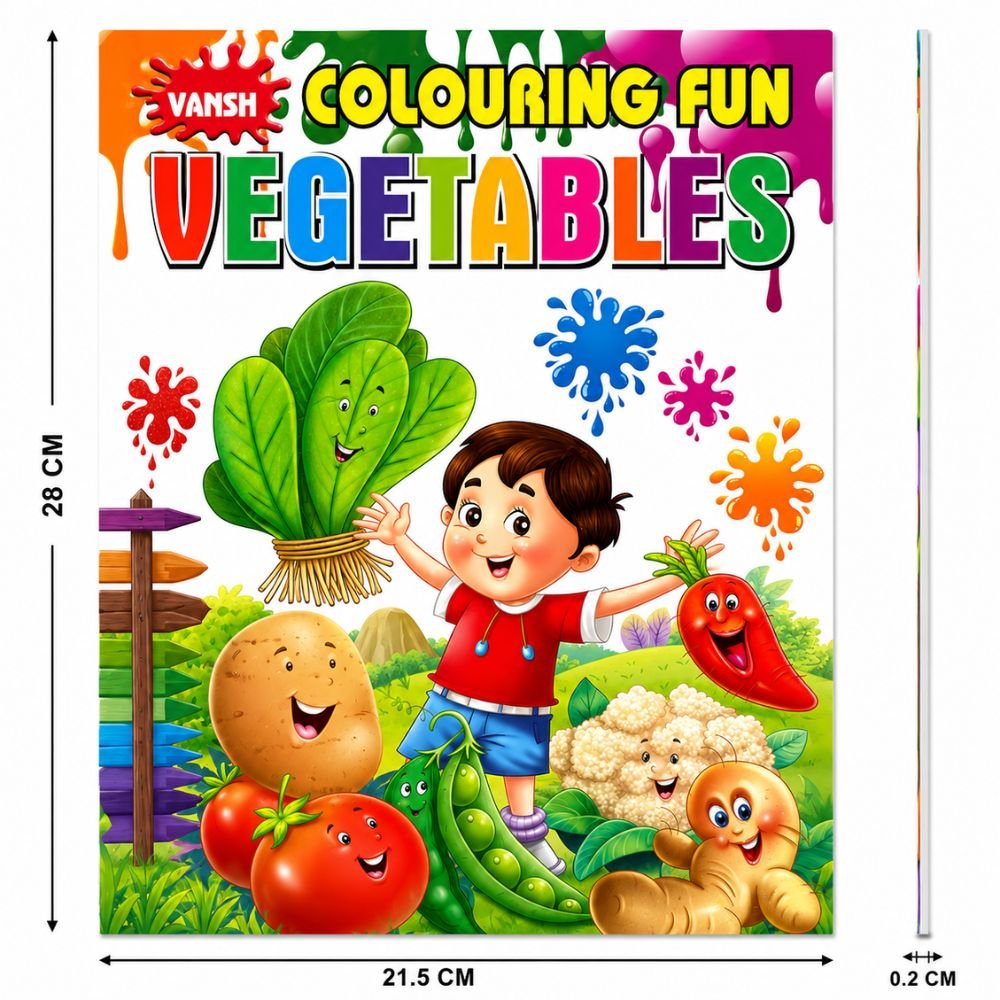Vegetables Colouring Book for Kids – Fun & Creative Learning Activity Book | Suvarnashree - Image 3
