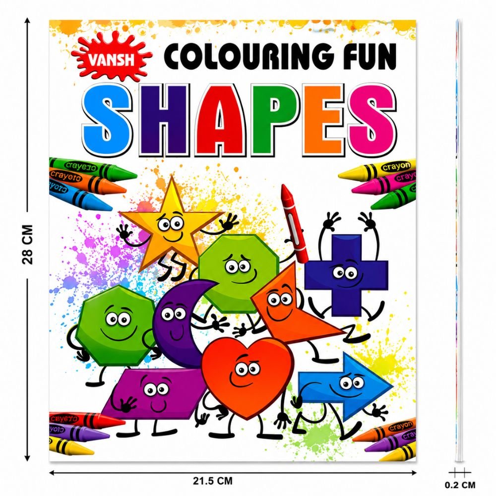 Shapes Colouring Book for Kids – Fun & Creative Learning Activity Book | Suvarnashree - Image 2