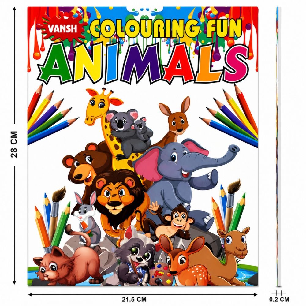 Animals Colouring Book for Kids – Fun & Creative Learning Activity Book | Suvarnashree - Image 3