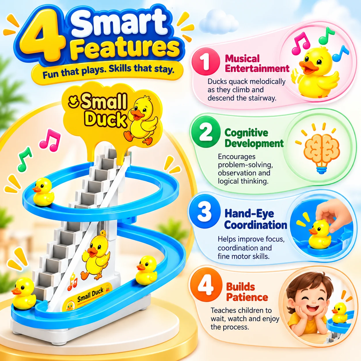 QuackTrail Musical 3 Pieces Duck Stairway Fun - Image 5