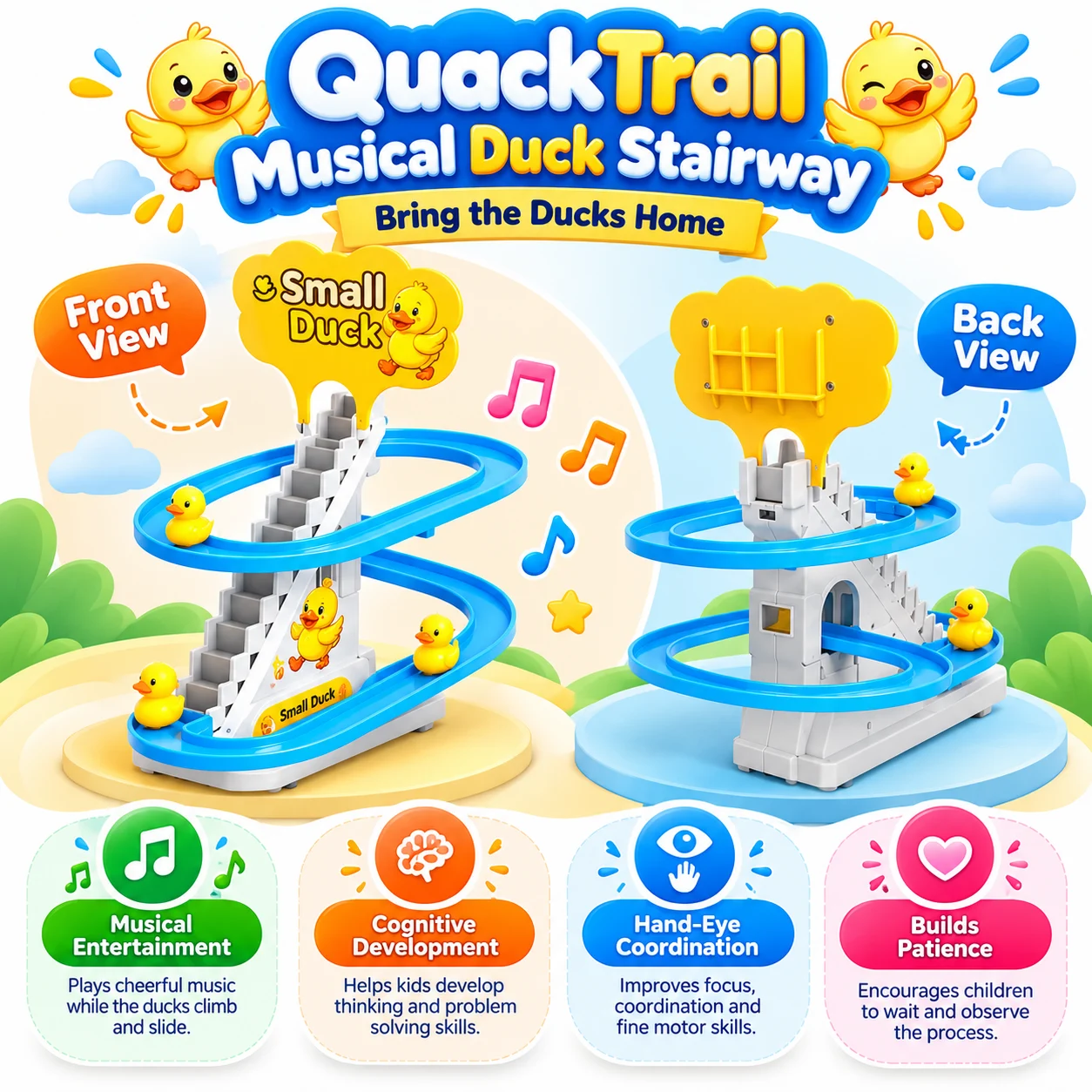 QuackTrail Musical 3 Pieces Duck Stairway Fun - Image 4