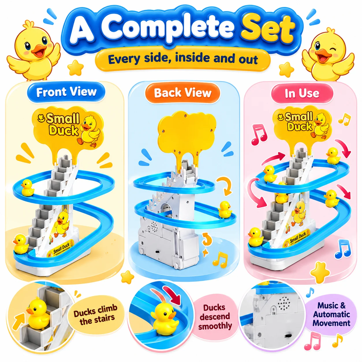 QuackTrail Musical 3 Pieces Duck Stairway Fun - Image 2